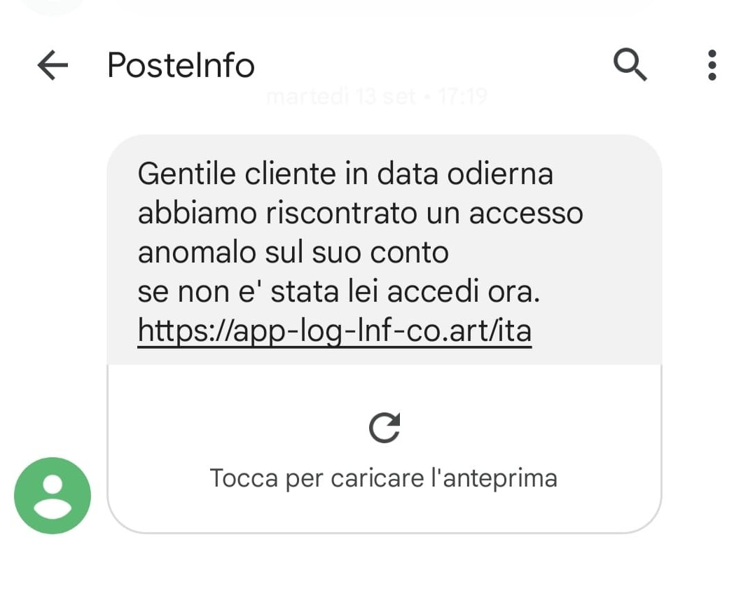 truffa sms