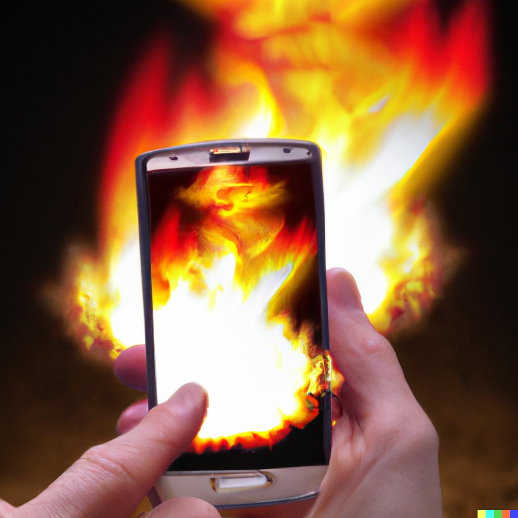 telefono può andare a fuoco